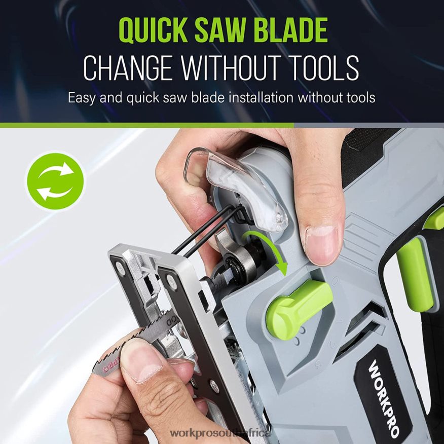 ZA WORKPRO Jigsaw, 6.5AMP 850W Corded Electric Jig Saw Tool Kit Morden 4B8V2T241 Tool