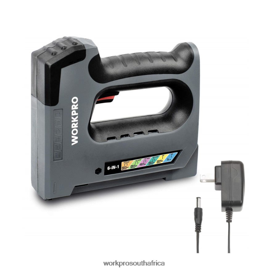 ZA WORKPRO 6 in 1 3.6V Rechargeable Cordless Staple Gun Useful 4B8V2T166 Tool