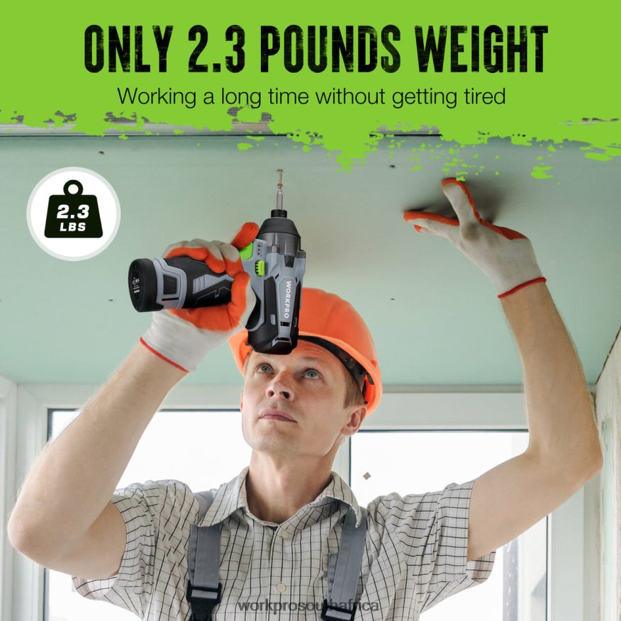 ZA WORKPRO 12V Cordless Impact Driver Kit, Hex Electric Impact Drill/Driver Set with 2.0Ah Lithium-ion Battery New 4B8V2T190 Tool