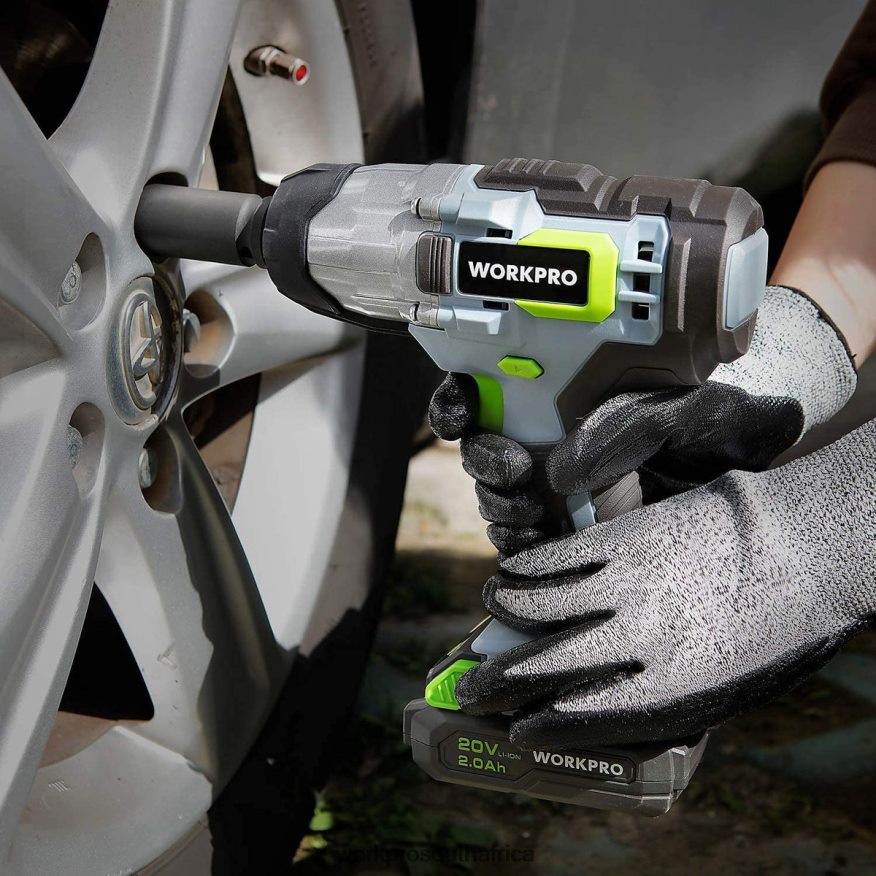 ZA WORKPRO 20V Cordless Impact Wrench with Fast Charger Belt Clip for Easy Carrying Morden 4B8V2T187 Tool