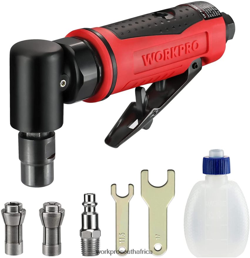ZA WORKPRO Air Angle Die Grinder 1/4-Inch Pneumatic Right Angle Die Grinder Set Morden 4B8V2T180 Tool