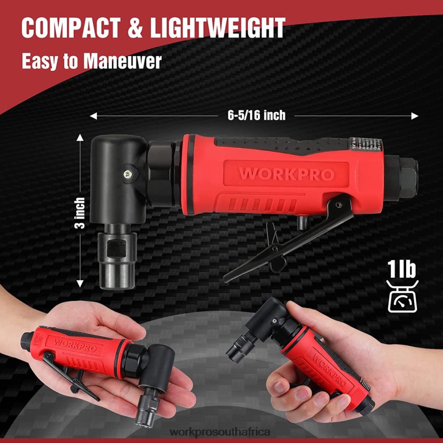 ZA WORKPRO Air Angle Die Grinder 1/4-Inch Pneumatic Right Angle Die Grinder Set Morden 4B8V2T180 Tool