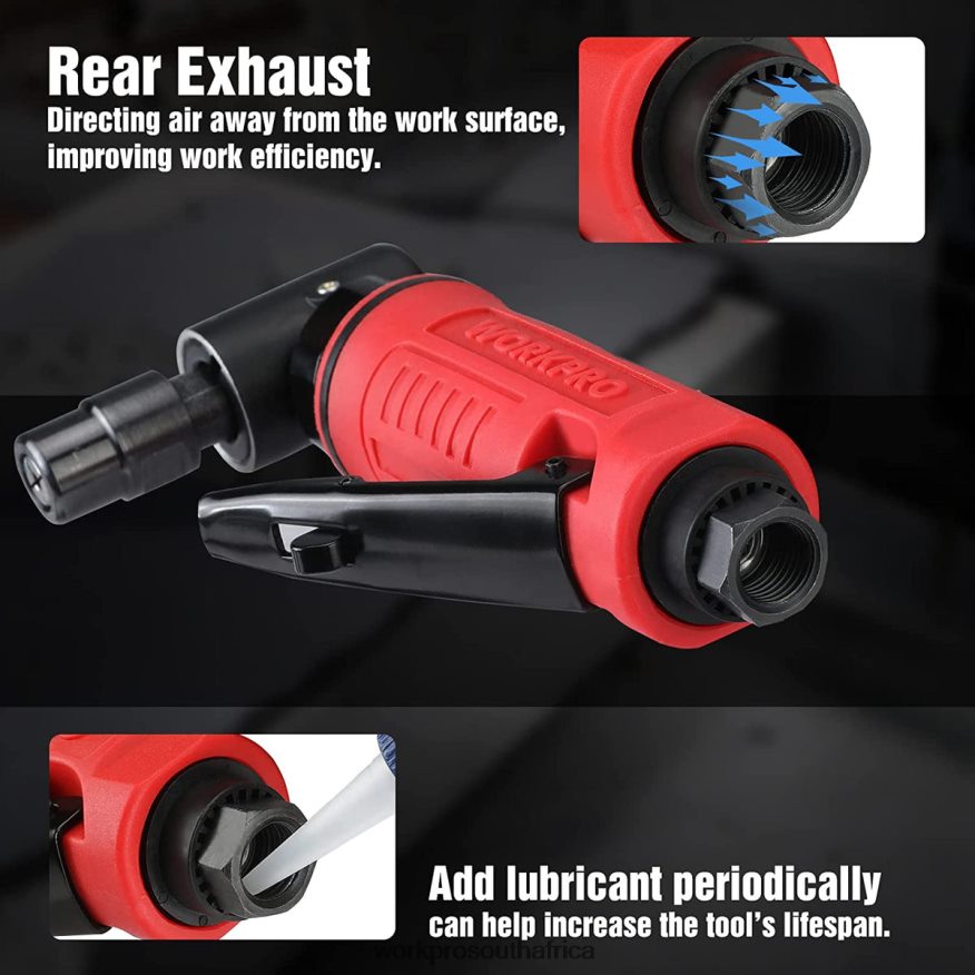 ZA WORKPRO Air Angle Die Grinder 1/4-Inch Pneumatic Right Angle Die Grinder Set Morden 4B8V2T180 Tool