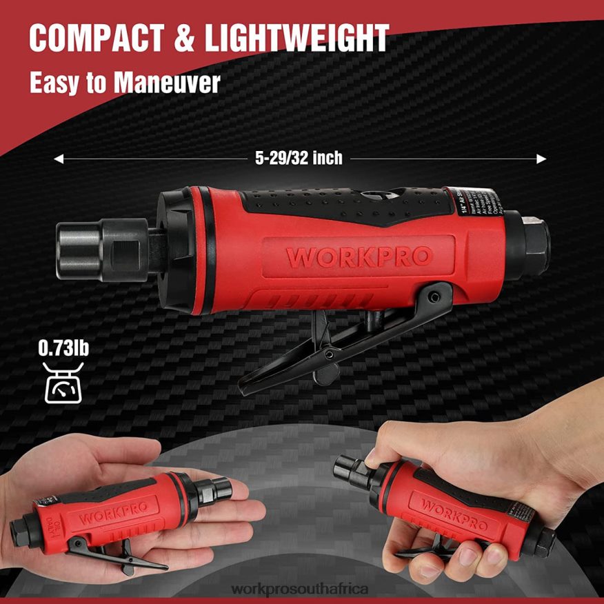 ZA WORKPRO Air Die Grinder, 1/4-Inch Pneumatic Straight Die Grinder, 25000RPM, Air-Powered Die Grinder New 4B8V2T183 Tool