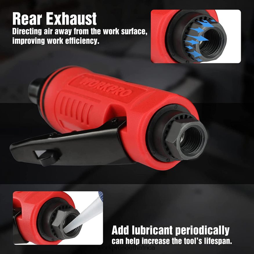 ZA WORKPRO Air Die Grinder, 1/4-Inch Pneumatic Straight Die Grinder, 25000RPM, Air-Powered Die Grinder New 4B8V2T183 Tool