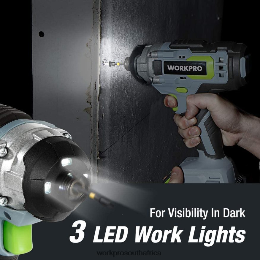 ZA WORKPRO 20V Cordless Drill Combo Kit, Drill Driver and Impact Driver with 2x 2.0Ah Batteries and 1 Hour Fast Charger Helpful 4B8V2T169 Tool