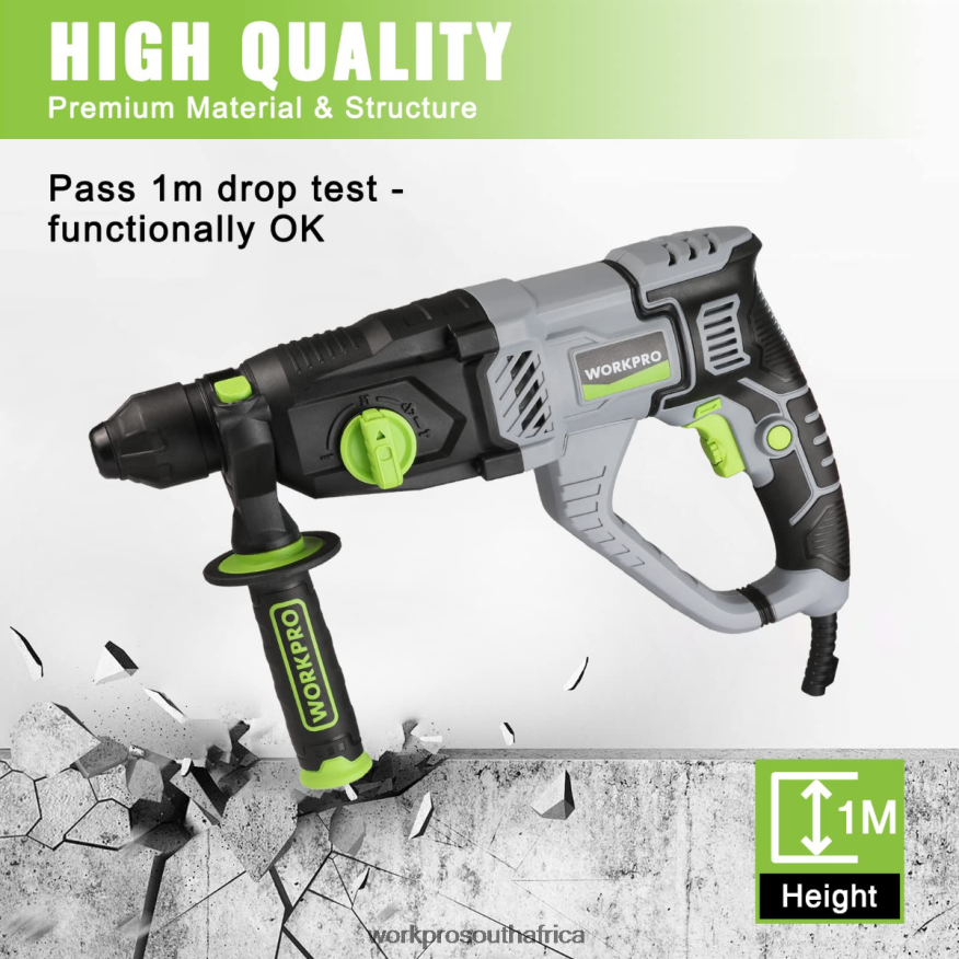 ZA WORKPRO 7.5AMP 1-1/4 Inch Premium SDS-Plus Rotary Hammer Drill, Lightweight Corded Version Useful 4B8V2T178 Tool