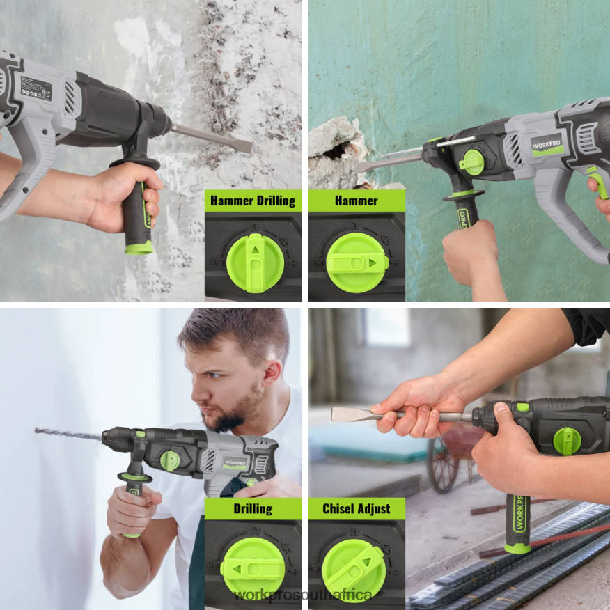 ZA WORKPRO 7.5AMP 1-1/4 Inch Premium SDS-Plus Rotary Hammer Drill, Lightweight Corded Version Useful 4B8V2T178 Tool