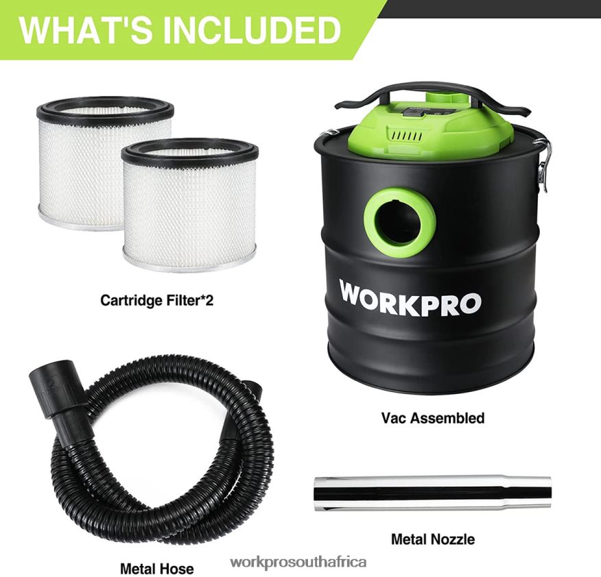 ZA WORKPRO 5.2 Gallon Ash Vacuum, 5.5 Peak Horsepower Ash Vac Cleaner with HEPA Filter Helpful 4B8V2T212 Tool