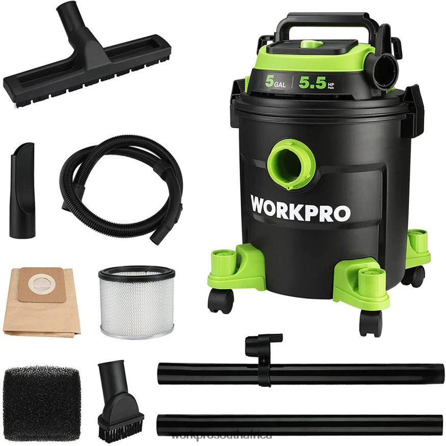ZA WORKPRO 5 Gallon Shop Vacuum, 5.5 Peak Horsepower Shop-Vac Cleaner with HEPA Filter, Hose, and Accessories Morden 4B8V2T214 Tool