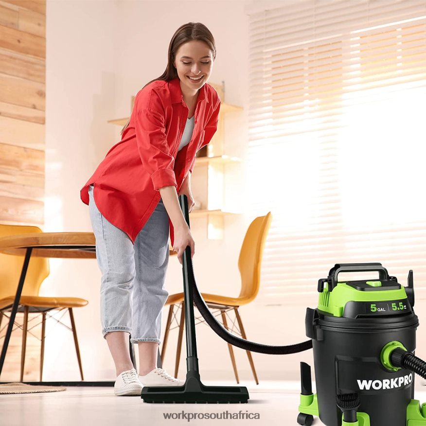 ZA WORKPRO 5 Gallon Shop Vacuum, 5.5 Peak Horsepower Shop-Vac Cleaner with HEPA Filter, Hose, and Accessories Morden 4B8V2T214 Tool