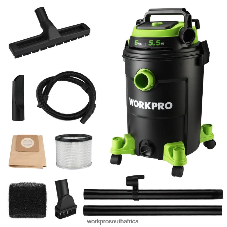 ZA WORKPRO 6 Gallon Shop Vacuum 5.5 Peak Horsepower Shop Vac Cleaner with HEPA Filter Hose and Accessories Helpful 4B8V2T215 Tool