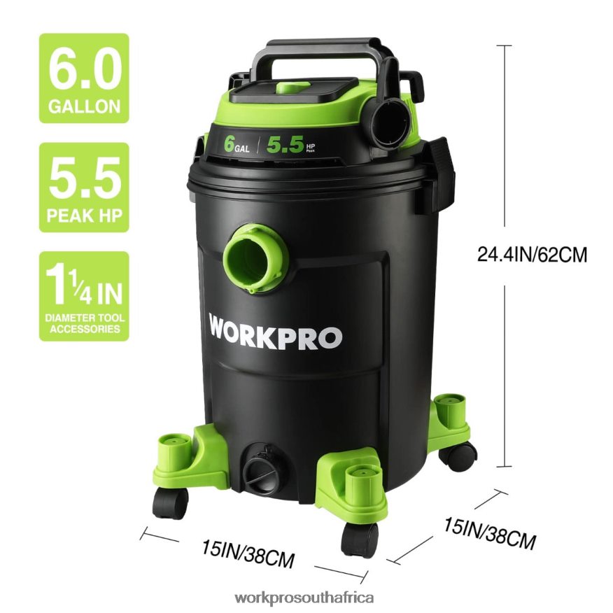 ZA WORKPRO 6 Gallon Shop Vacuum 5.5 Peak Horsepower Shop Vac Cleaner with HEPA Filter Hose and Accessories Helpful 4B8V2T215 Tool