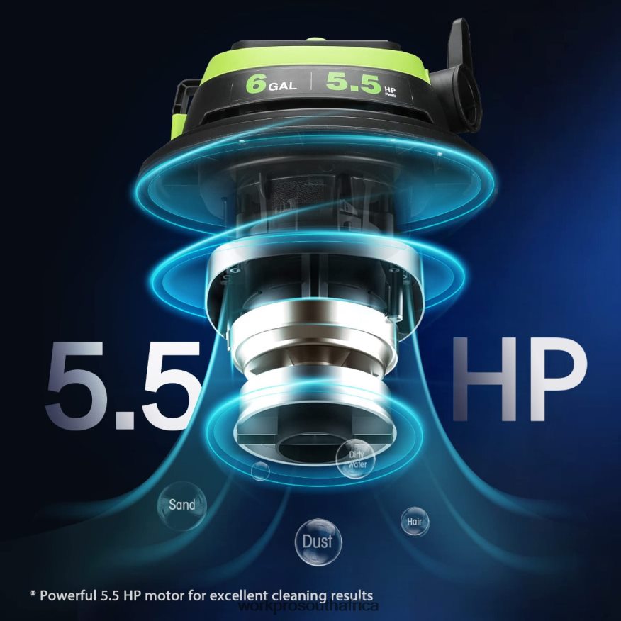 ZA WORKPRO 6 Gallon Shop Vacuum 5.5 Peak Horsepower Shop Vac Cleaner with HEPA Filter Hose and Accessories Helpful 4B8V2T215 Tool