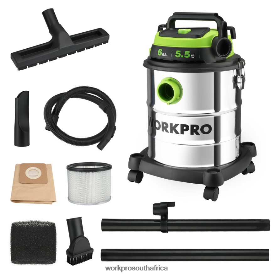 ZA WORKPRO 6 Gallon Wet/Dry Shop Vacuum with HEPA Filter, Hose and Accessories for Home/Jobsite Dust Collection Morden 4B8V2T213 Tool