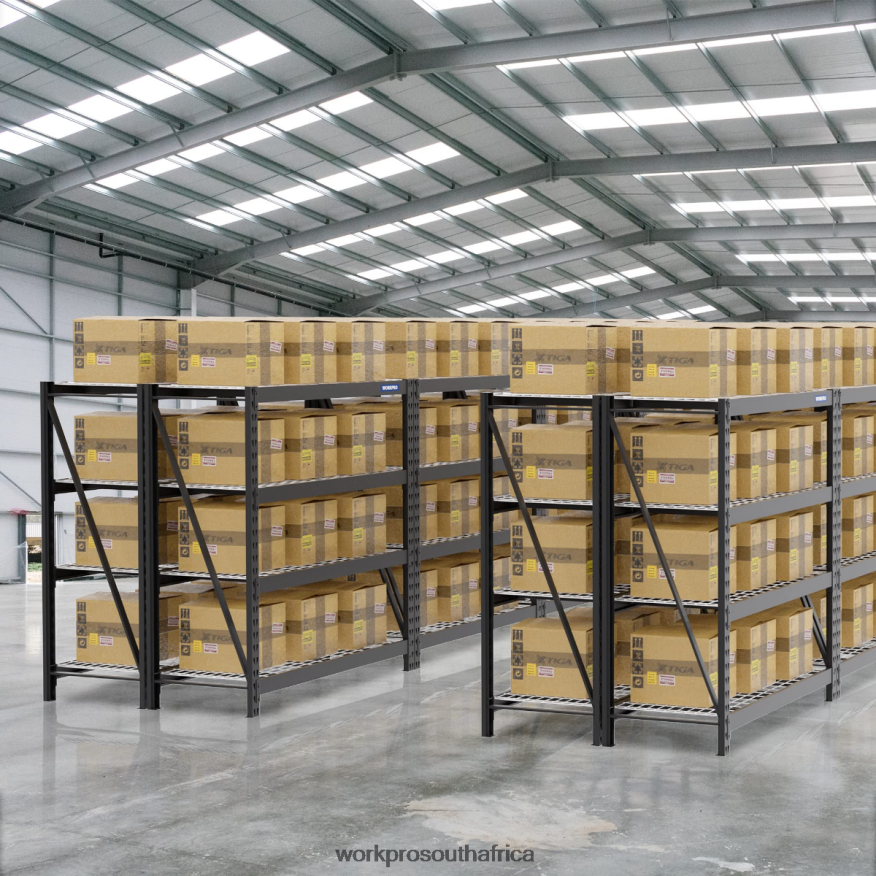 ZA WORKPRO 4-Tier Metal Garage Shelving Unit,7200 LBS Capacity, Heavy Duty Industrial Adjustable Shelves Helpful 4B8V2T10 Storage