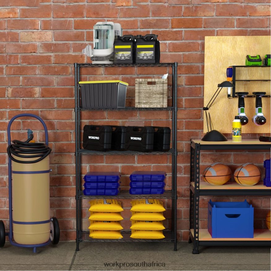 ZA WORKPRO 5-Tier Wire Shelving Unit Metal Storage Shelves Rack, Heavy Duty Utility Shelving Useful 4B8V2T11 Storage