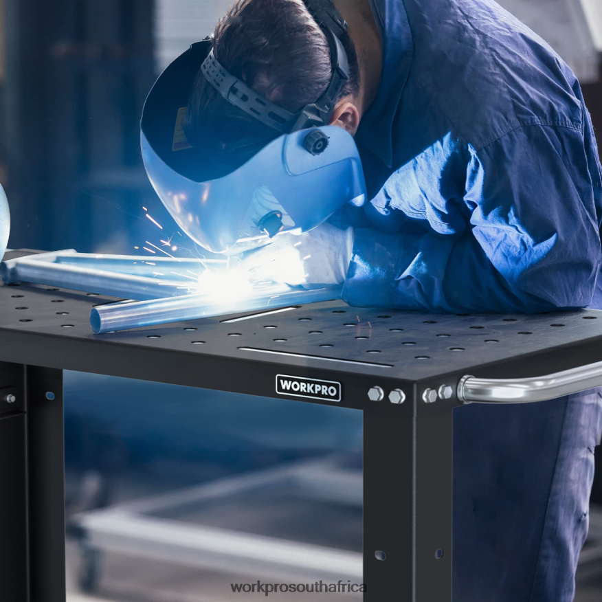 ZA WORKPRO Portable Welding Table, 1200 lbs Load Capacity, Nitriding Tabletop New 4B8V2T13 Storage