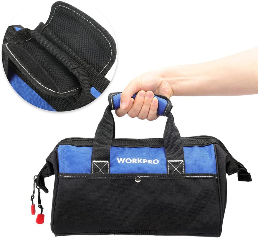 ZA WORKPRO 13-inch Wide Mouth Tool Tote Bag Useful 4B8V2T28 Storage