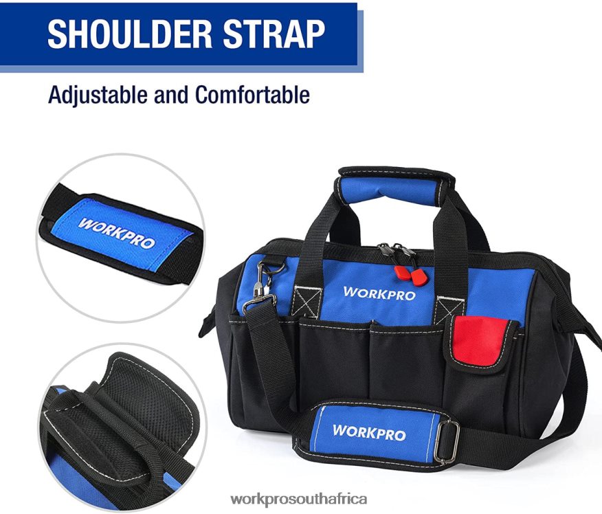 ZA WORKPRO 14-inch Tool Bag, Multi-pocket Tool Organizer with Adjustable Shoulder Strap Useful 4B8V2T31 Storage