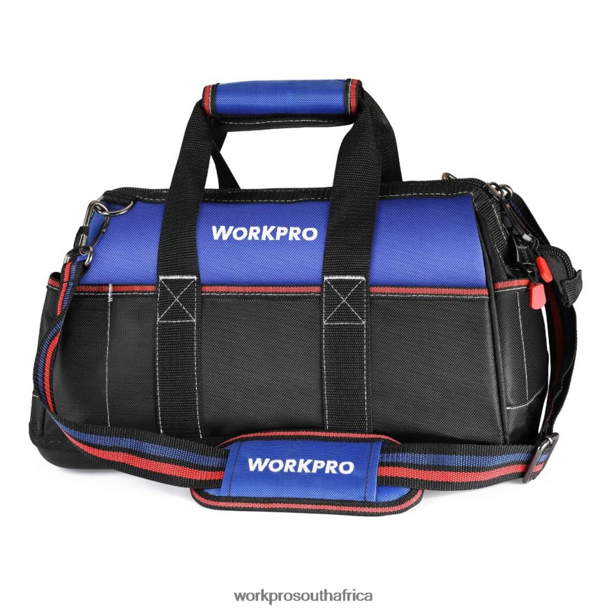 ZA WORKPRO 16-inch Wide Mouth Tool Bag, Heavy Duty Cloth Tool Storage Bag with Water Proof Molded Base, Adjustable Shoulder Strap Helpful 4B8V2T24 Storage
