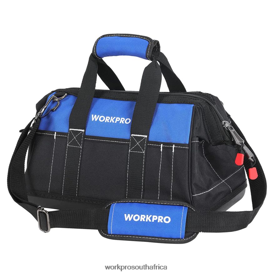 ZA WORKPRO 16-inch Wide Mouth Tool Bag with Water Proof Molded Base Useful 4B8V2T34 Storage