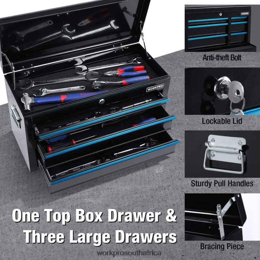 ZA WORKPRO 5-Drawer Rolling Tool Chest, Sliding Metal Drawer Rolling Tool Storage Cabinet Useful 4B8V2T18 Storage
