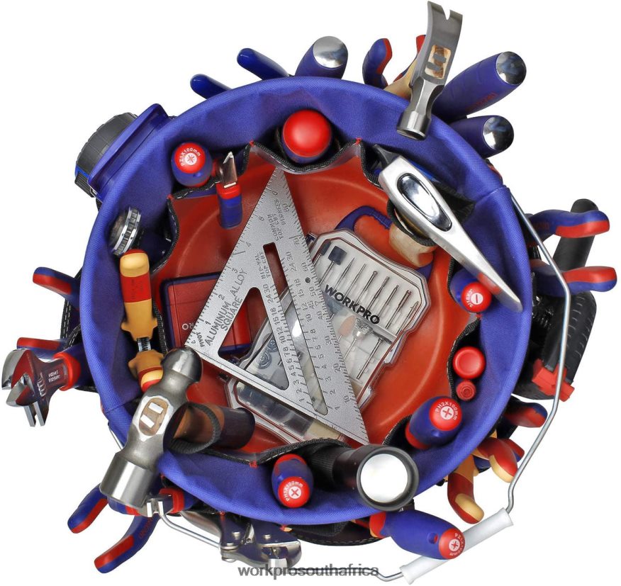 ZA WORKPRO Bucket Tool Organizer with 51 Pockets (Tools Excluded) Helpful 4B8V2T20 Storage