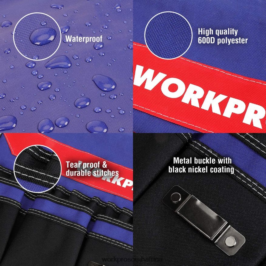 ZA WORKPRO Bucket Tool Organizer with 51 Pockets (Tools Excluded) Helpful 4B8V2T20 Storage