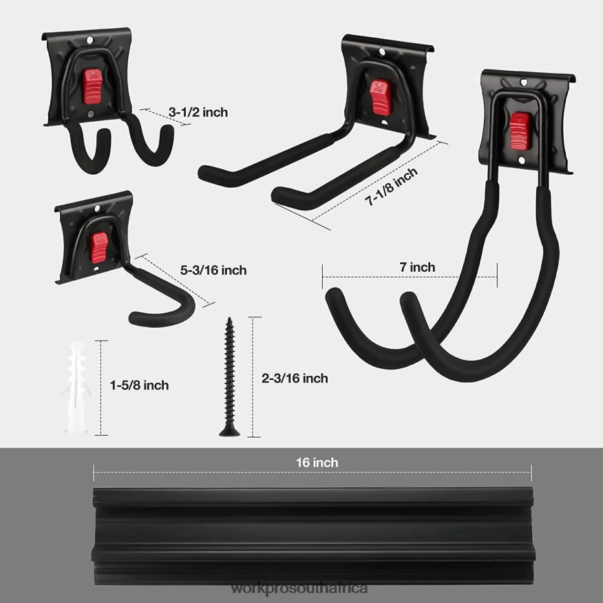 ZA WORKPRO Garage Tool Organizer Wall Mount Garden Tool Organizer Storage Rack Heavy Duty Tool Hangers 64 Inch Helpful 4B8V2T21 Storage