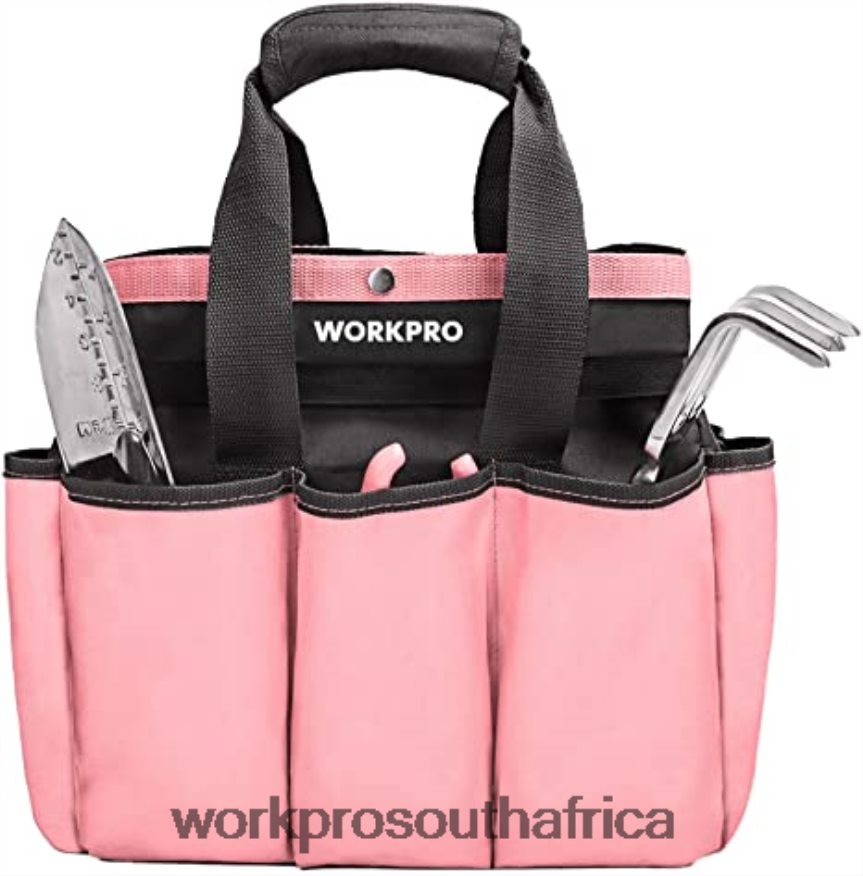 ZA WORKPRO Garden Tool Bag, Garden Tote Storage Bag with 8 Pockets, Home Organizer for Indoor and Outdoor Gardening Pink/Green 4B8V2T256 Storage