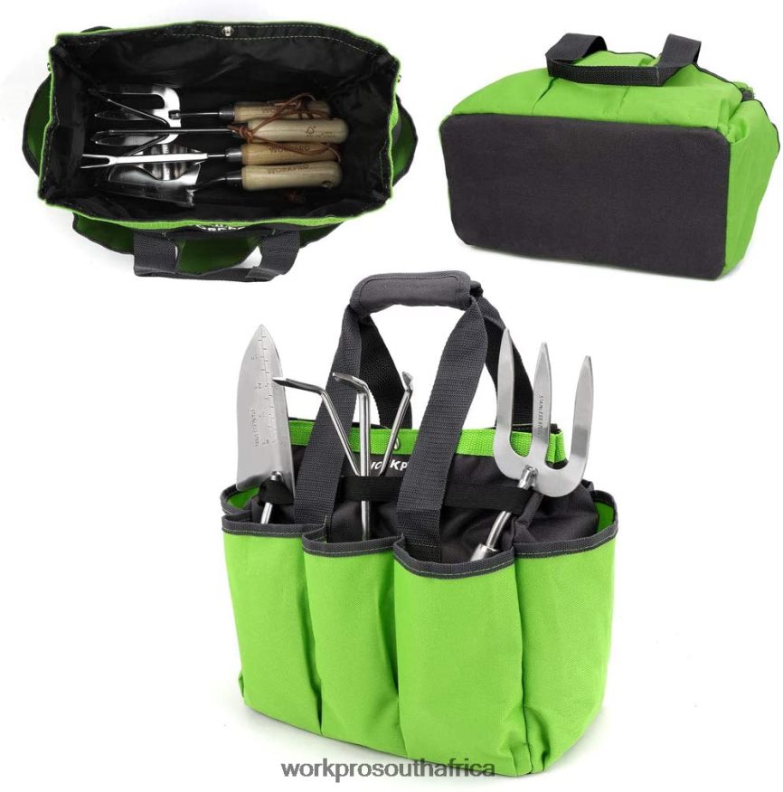 ZA WORKPRO Garden Tool Bag, Garden Tote Storage Bag with 8 Pockets, Home Organizer for Indoor and Outdoor Gardening Pink/Green 4B8V2T256 Storage