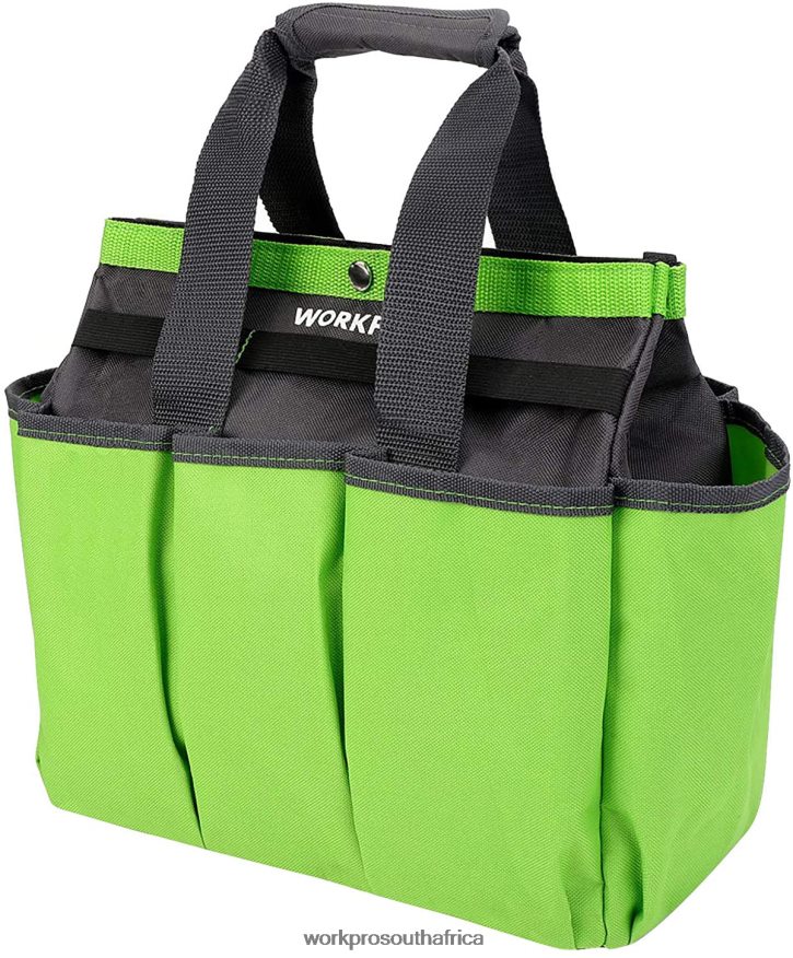 ZA WORKPRO Garden Tool Bag, Garden Tote Storage Bag with 8 Pockets, Home Organizer for Indoor and Outdoor Gardening Pink/Green 4B8V2T256 Storage