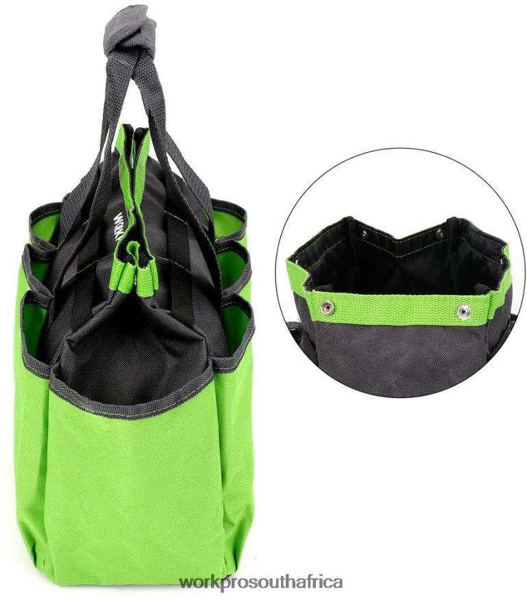 ZA WORKPRO Garden Tool Bag, Garden Tote Storage Bag with 8 Pockets, Home Organizer for Indoor and Outdoor Gardening Pink/Green 4B8V2T256 Storage