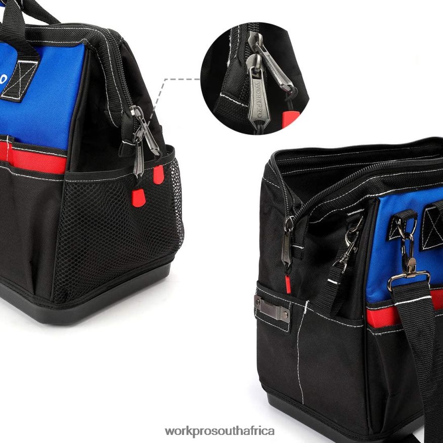 ZA WORKPRO Tool Bag Closed Top Wide Slot Storage with Waterproof Base and Adjustable Shoulder Straps Morden 4B8V2T30 Storage