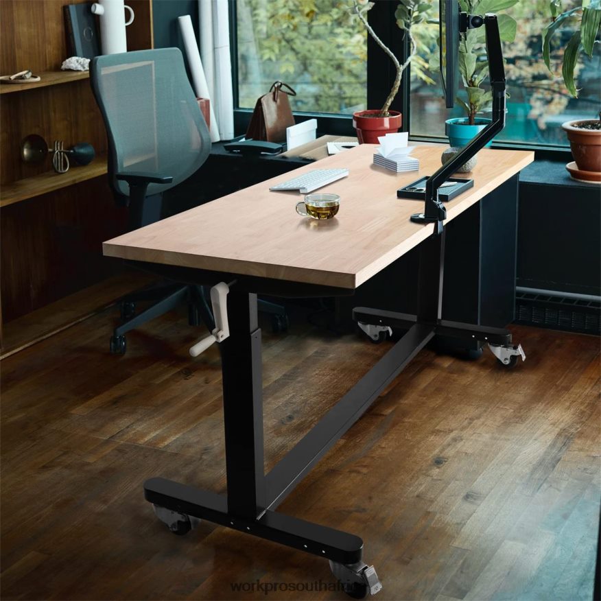 ZA WORKPRO Height Adjustable Work Table with Crank Handle, with Casters and Leveling Feet, 500 Lbs Load Capacity Useful 4B8V2T3 Storage